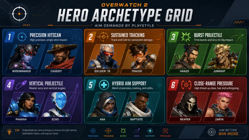 How Hero Archetypes Change Aiming Demands
