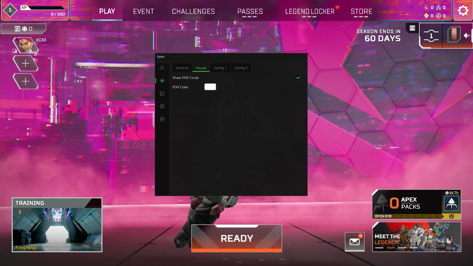 Apex Legends cheat — Aim visuals
