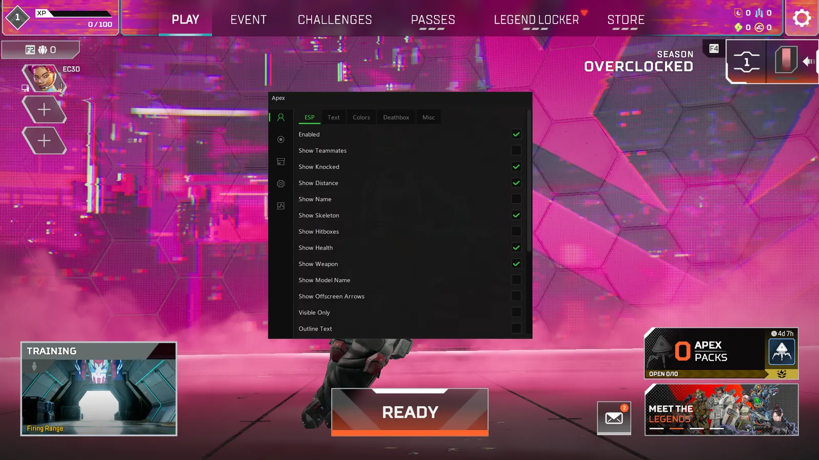 Apex Legends cheat in-game