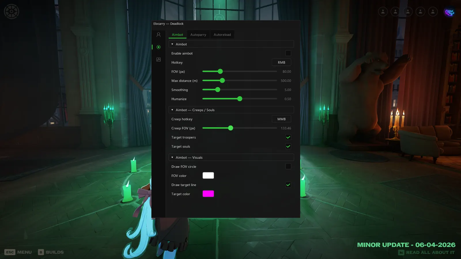 Deadlock cheat — Aimbot