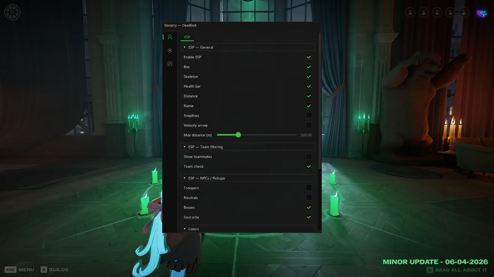 Deadlock cheat in-game