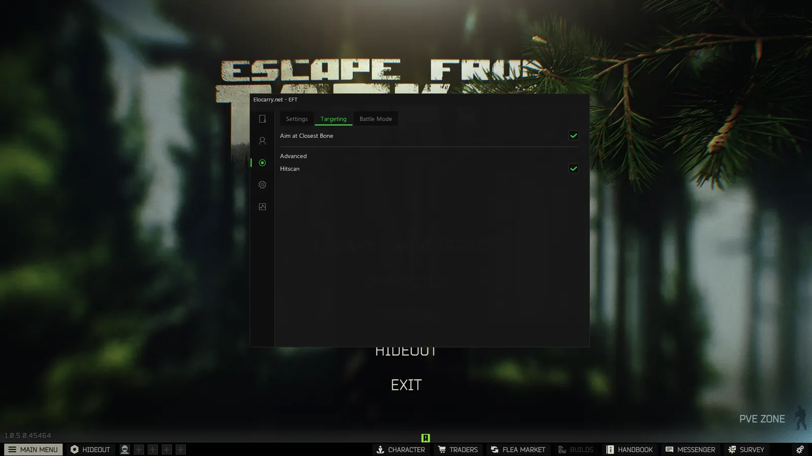 Escape From Tarkov cheat — Silent aim