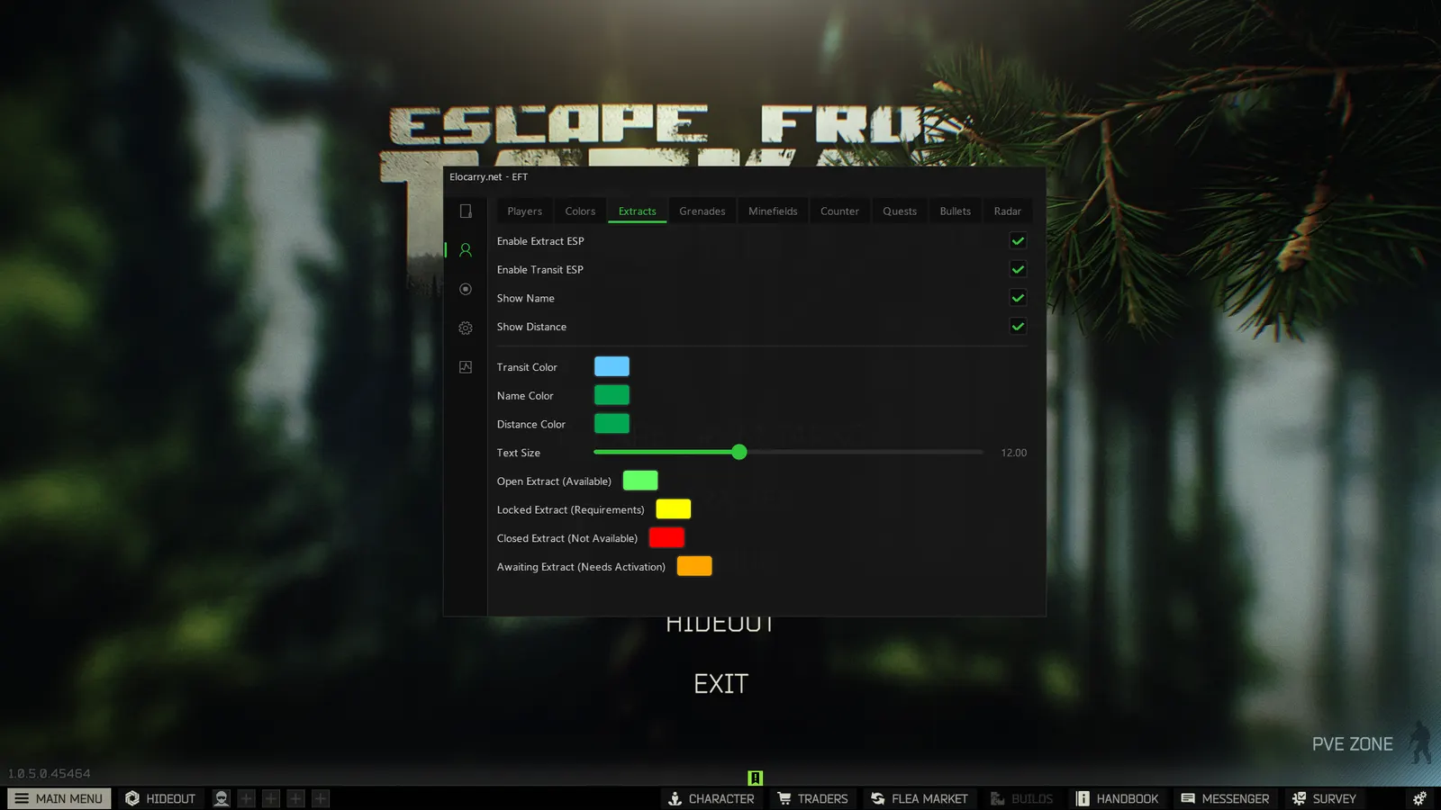 Escape From Tarkov cheat — Extract ESP