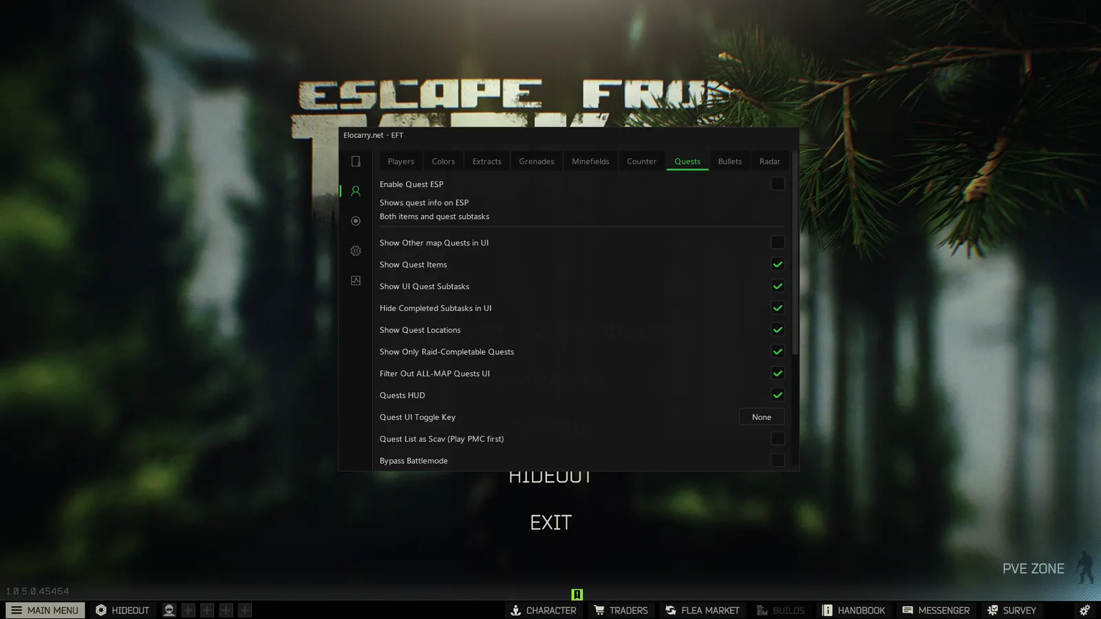 Escape From Tarkov cheat — Quest ESP