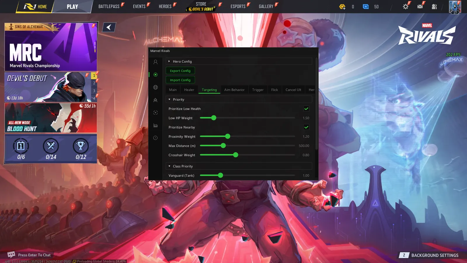 Marvel Rivals cheat — Targeting