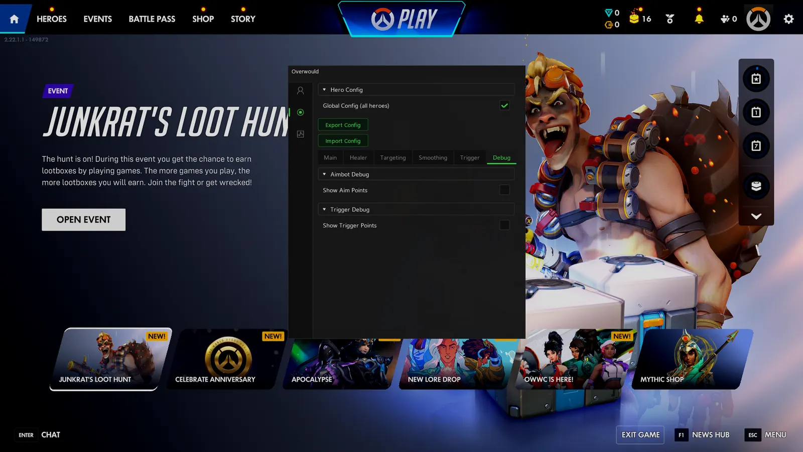 Overwatch cheat — Per-hero tuning