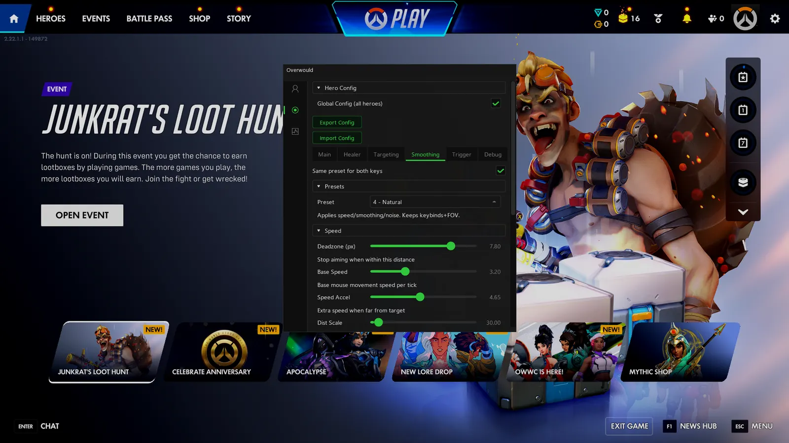 Overwatch cheat — Smoothing