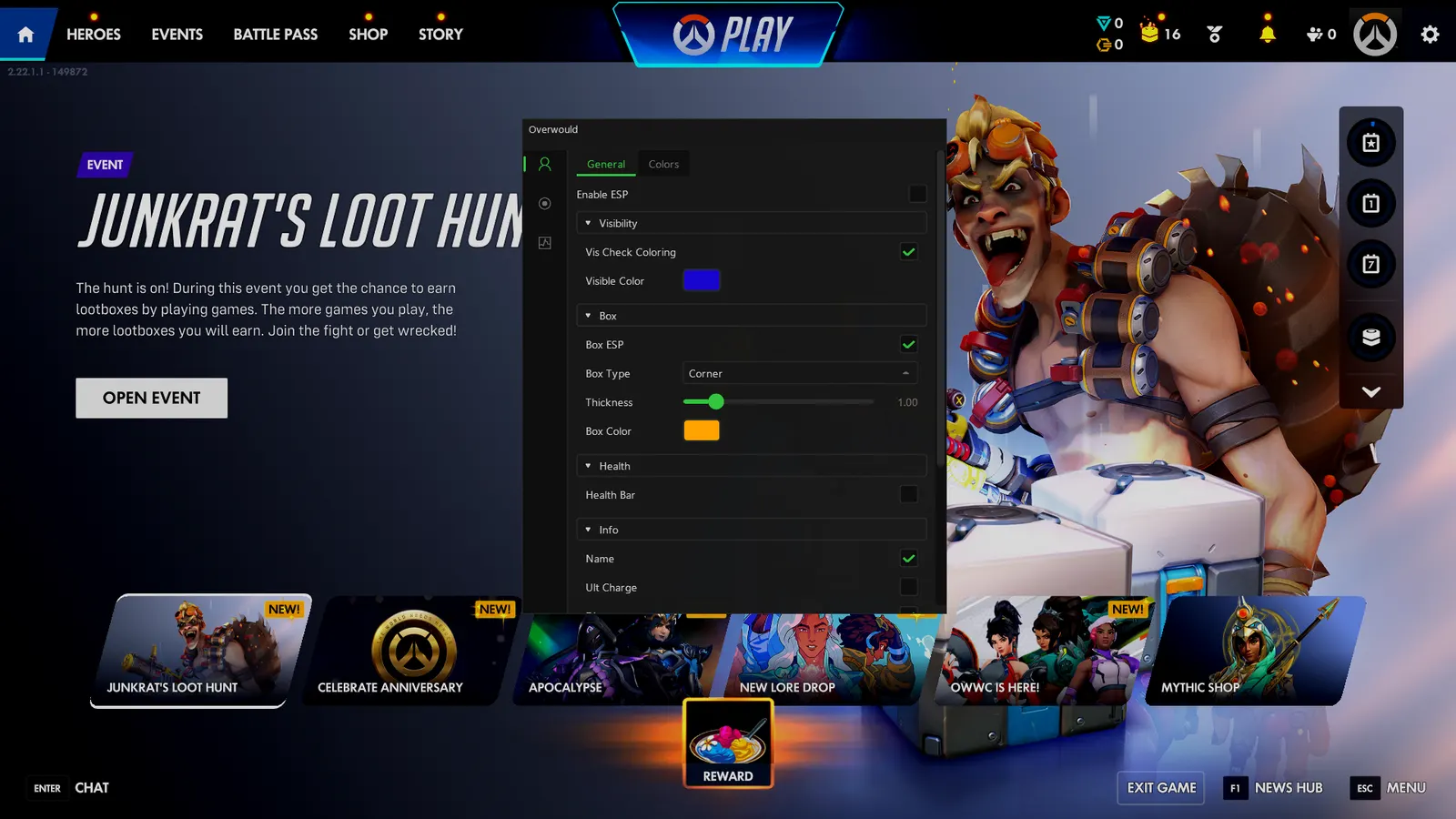 Overwatch cheat in-game