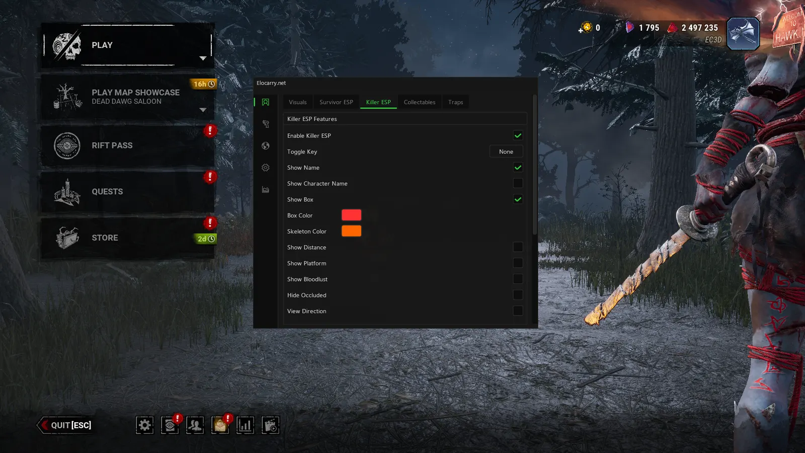 Dead by Daylight cheat — Killer ESP