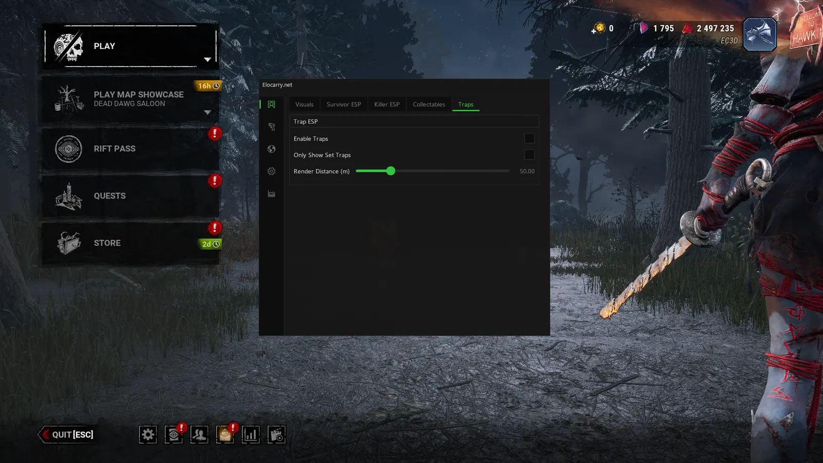 Dead by Daylight cheat — Trap ESP