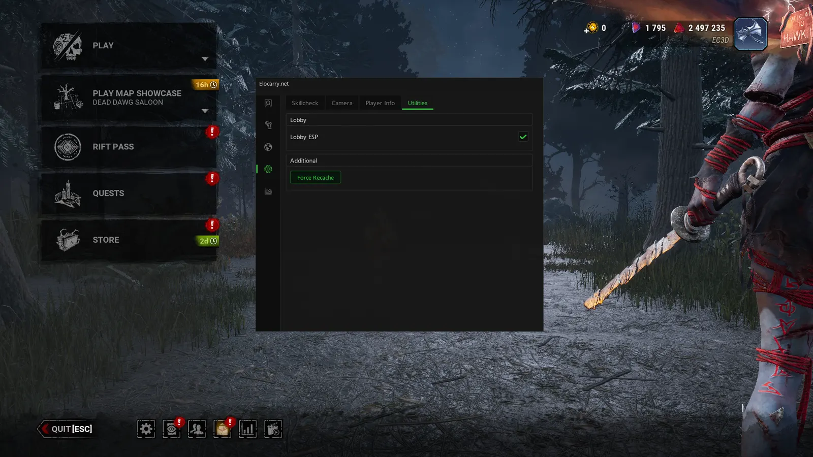 Dead by Daylight cheat — Utilities