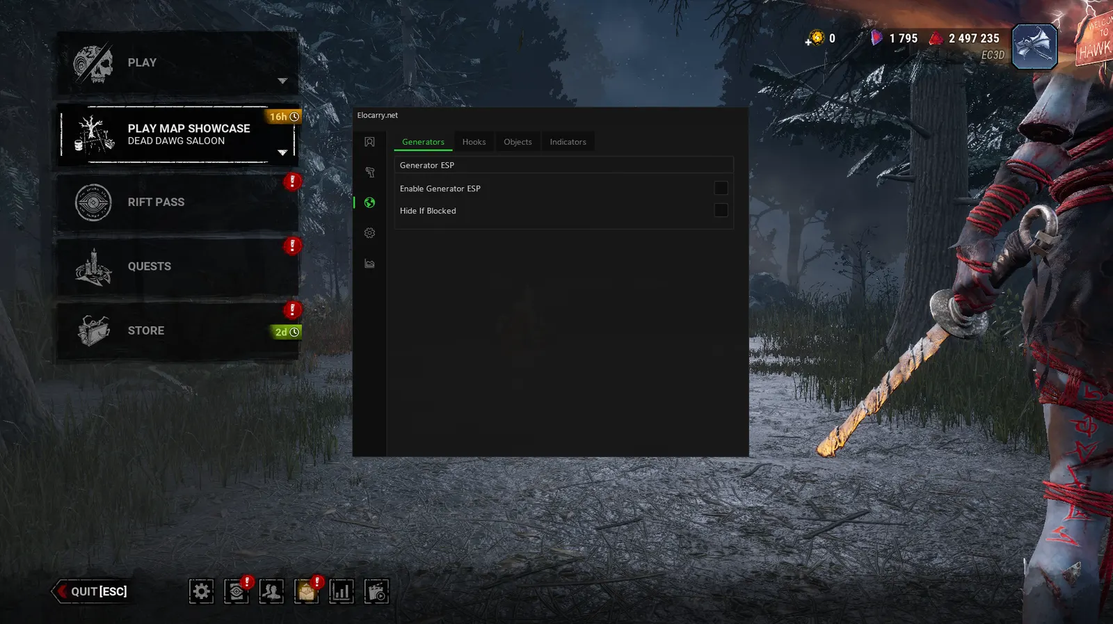 Dead by Daylight cheat — Generator ESP